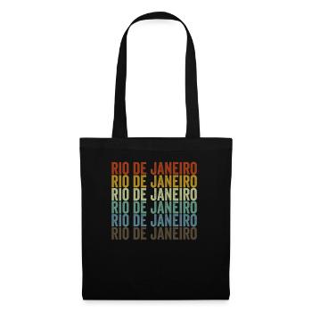 Rio de Janeiro Brésil Rétro Vintage - Sac en tissu - noir - Devant