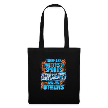Il existe 2 types de sports hockey et les autres - Sac en tissu - noir - Devant