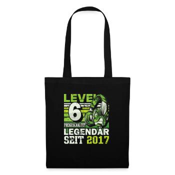 Level 6 freigeschaltet legendär seit 2017 - Stoffbeutel - Schwarz - Vorne