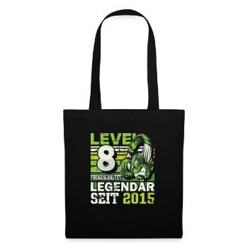 Level 8 freigeschaltet legendär seit 2015 - Stoffbeutel - Schwarz - Vorne