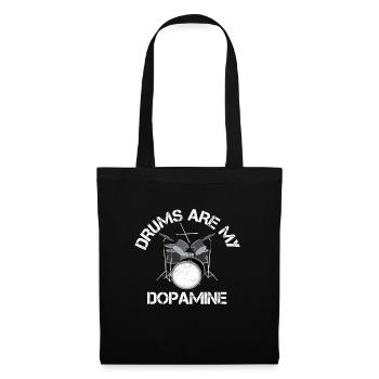 Les tambours sont mon tambour de batteur de dopamine - Sac en tissu - noir - Devant