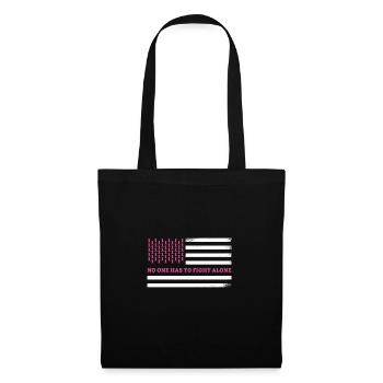 Breast cancer American flag - Tote Bag - black - Front