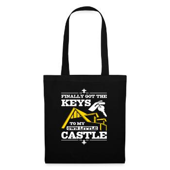 Finally got the keys to my own little castle - Tote Bag - black - Front