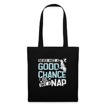 Never miss a good chance to take a nap seal - Stoffbeutel - Schwarz - Vorne