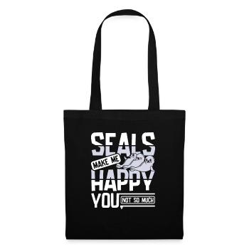 Seals make me happy you not so much - Tote Bag - black - Front