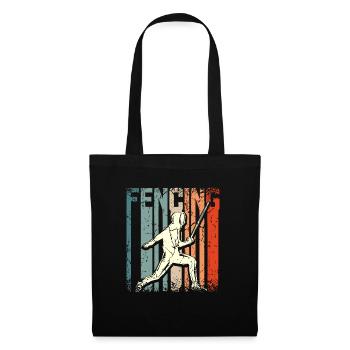 Retro Vintage Fencing - Tote Bag - black - Front