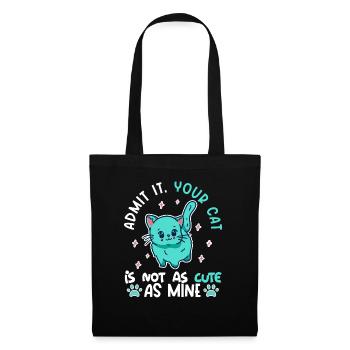 Avouez-le, votre chat n’est pas aussi mignon que le mien - Sac en tissu - noir - Devant