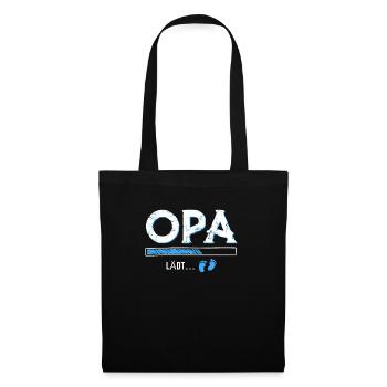 Opa lädt - Stoffbeutel - Schwarz - Vorne