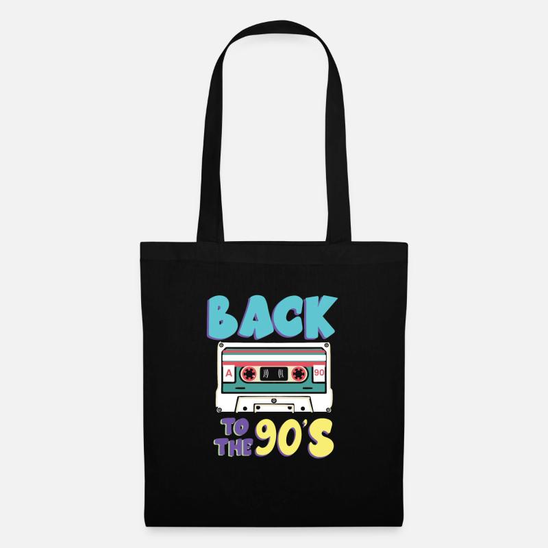 Back to the 90s - Stoffbeutel - Schwarz