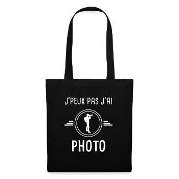 photo je peux pas j'ai photo photographe - Sac en tissu - noir - Devant