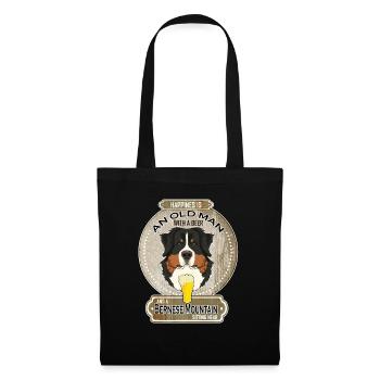 Bouvier bernois Papa Amateur de bière - Sac en tissu - noir - Devant