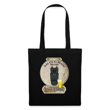 Cane Corso Papa Amateur de bière - Sac en tissu - noir - Devant