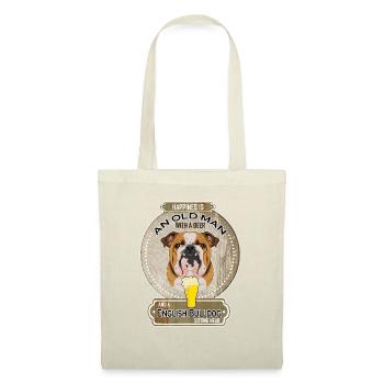 Deutsch Bulldog Papa Amateur de bière - Sac en tissu - nature - Devant