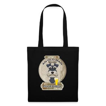 Miniature Schnauzer Dad Beer Lover - Tote Bag - black - Front