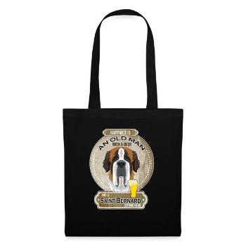 Saint Bernard Dad Beer Lover - Stoffbeutel - Schwarz - Vorne