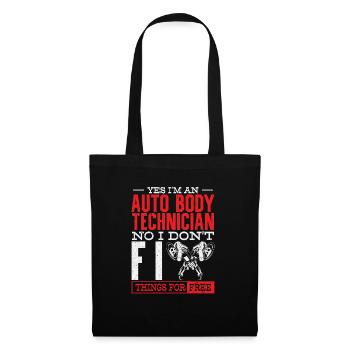 Auto Body Technician Vehicle Repair Car - Tote Bag - black - Front