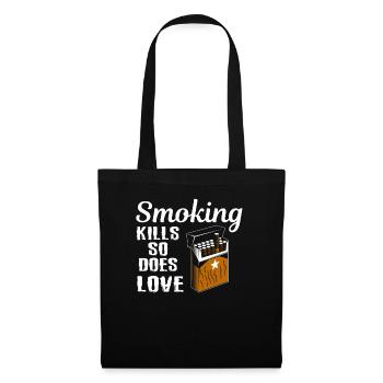 Smoking kills itself and also loves the soft - Tote Bag - black - Front