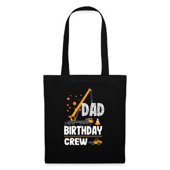 Papa Birthday Crew Construction Theme - Tote Bag - black - Front