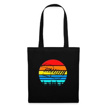 Cool Retro Awesome Sledding Designs T-Shirt - Sac en tissu - noir - Devant