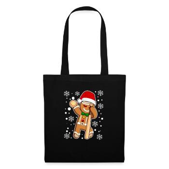 Dabbing Gingerbread Man Santa Claus Softball - Tote Bag - black - Front
