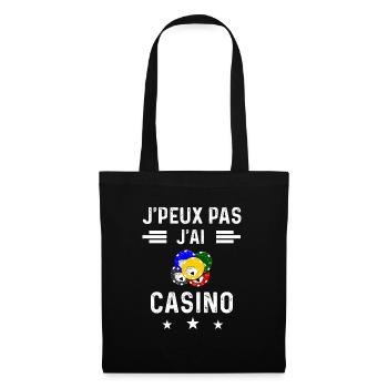 jetons je peux pas j'ai casino - Sac en tissu - noir - Devant