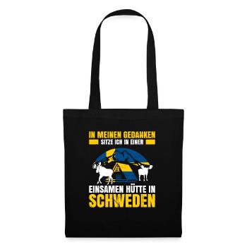 In Meinen Gedanken Sitze Ich In Einer Einsamen Hüt - Stoffbeutel - Schwarz - Vorne