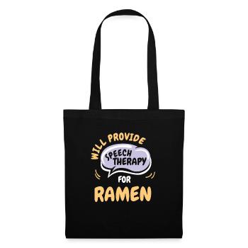 Provide Speech Therapy for Ramen Funny Speech - Stoffbeutel - Schwarz - Vorne