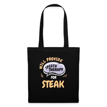 Fournir une orthophonie pour steak funny speech - Sac en tissu - noir - Devant
