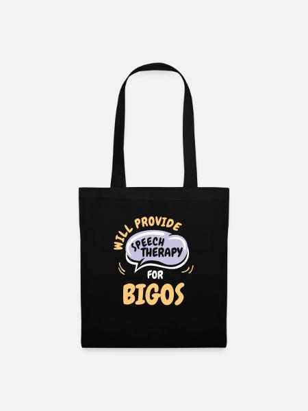 Provide Speech Therapy for Bigos Funny Speech - Stoffbeutel - Schwarz