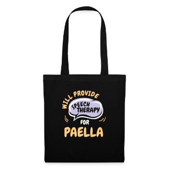 Fournir une orthophonie pour la parole drôle de paella - Sac en tissu - noir - Devant