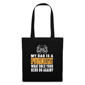 Awesome Retro My Dad Is An OPHTALMOLOGIST T-Shirt - Tote Bag - black - Front