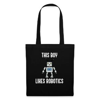 Ironic Robot Zitat Robotik Ingenieur Mechanics - Stoffbeutel - Schwarz - Vorne