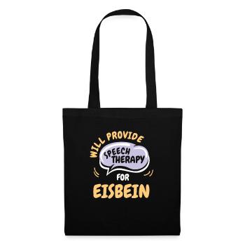 Provide Speech Therapy for Eisbein Funny Speech - Stoffbeutel - Schwarz - Vorne