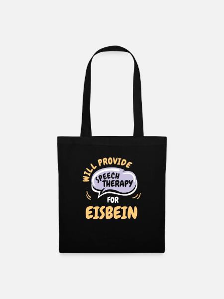 Provide Speech Therapy for Eisbein Funny Speech - Stoffbeutel - Schwarz