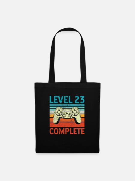 Level 23 Complete - Stoffbeutel - Schwarz