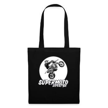 Supermoto / Supermotard / Supermoto Wheelie Biker - Tote Bag - black - Front