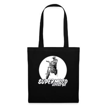 Supermoto / Supermotard / Supermoto Wheelie Biker - Tote Bag - black - Front