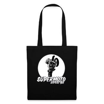 Supermoto / Supermotard / Supermoto Wheelie Biker - Tote Bag - black - Front