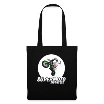 Supermoto / Supermotard / Supermoto Wheelie Biker - Tote Bag - black - Front
