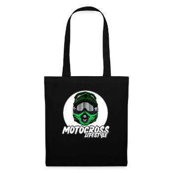 Motocross / Enduro / Freestyle mx / Dirtbike retro - Stoffbeutel - Schwarz - Vorne