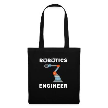 Un dicton ironique : ingénieur en robotique, - Sac en tissu - noir - Devant