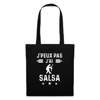 danse je peux pas j'ai salsa - Sac en tissu - noir - Devant