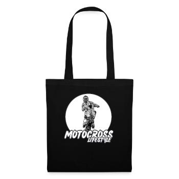 Motocross / Enduro / Freestyle mx / Dirtbike retro - Stoffbeutel - Schwarz - Vorne