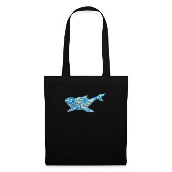 Mandala Whale Geometry Pattern - Tote Bag - black - Front