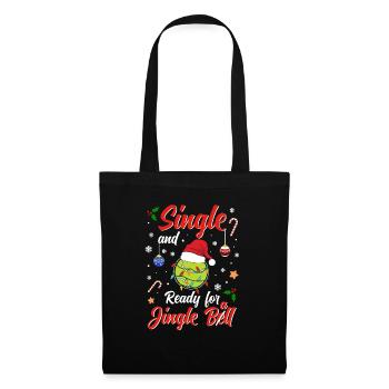 Fun Beachball Costume Single and ready for Jingle - Stoffbeutel - Schwarz - Vorne