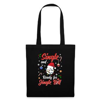 Funny Baseball Costume Single and ready for Jingle - Stoffbeutel - Schwarz - Vorne