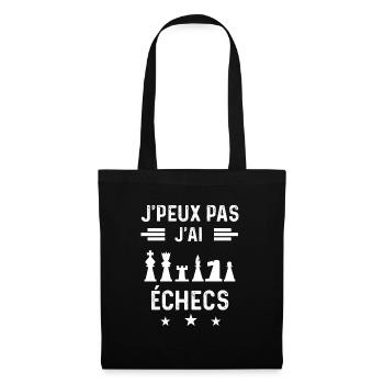 échec je peux pas j'ai échecs - Sac en tissu - noir - Devant