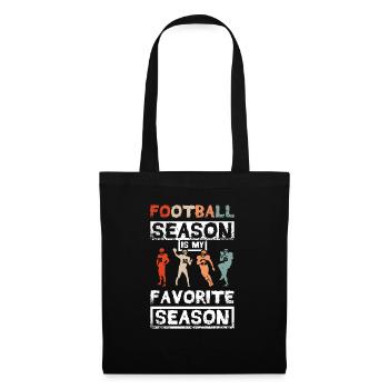 Football season is my favorite season - Stoffbeutel - Schwarz - Vorne