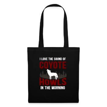 Coyote Chasse Coyote Cadeau - Sac en tissu - noir - Devant