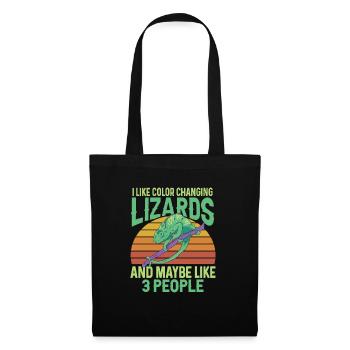 Herpétologiste des reptiles lézards caméléons - Sac en tissu - noir - Devant